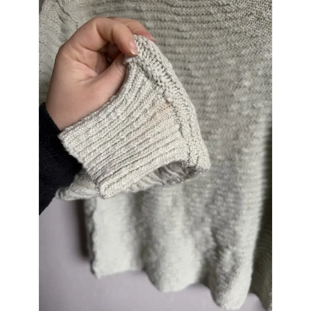 Free People Menace Oversize Knit Mint Green Crewneck Sweater Womens S